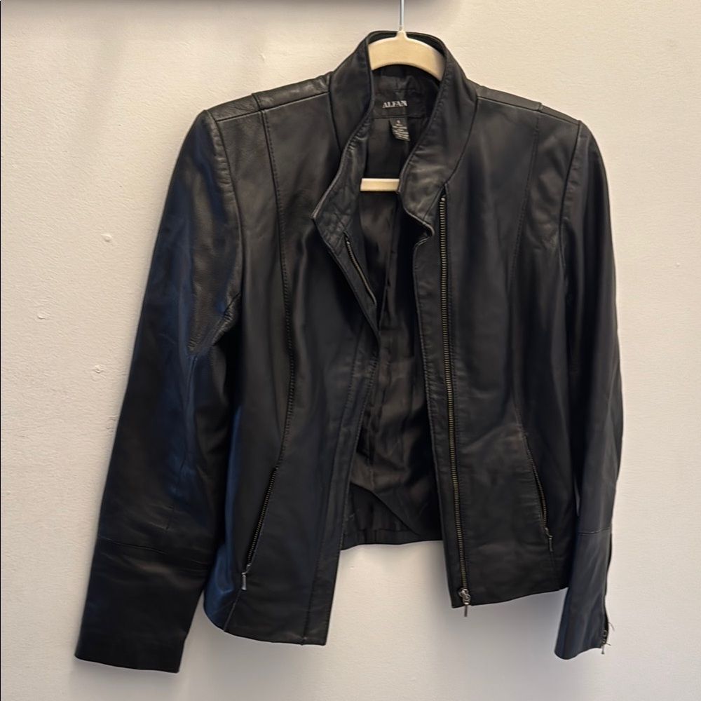 Alfani Black Leather Jacket